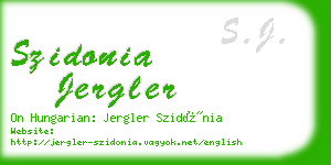 szidonia jergler business card